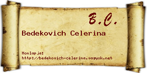 Bedekovich Celerina névjegykártya